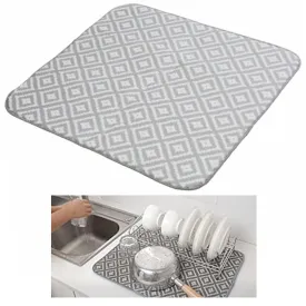 1 Pc Thick Super Absorbent Dish Drying Mat Pad Cushion Rack 16x18 Honey Can Do