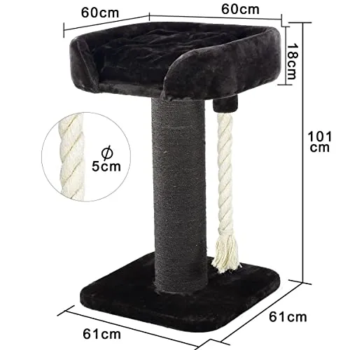 101CM Cat Scratching Post Pole Climbing Frame Scratcher with Rope