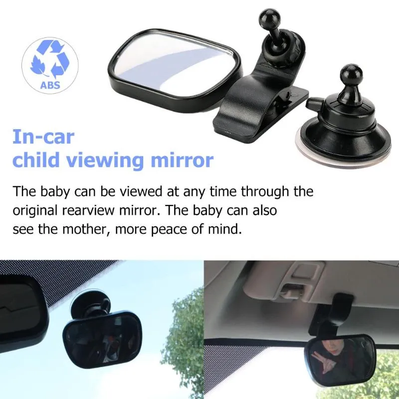 2 in 1 Mini Safety Car Back Seat Baby View Mirror Adjustable Baby Rear Convex Mirror Car Baby Kids Monitor Drop Shipping Mirror