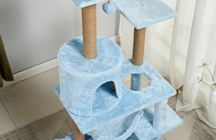 51 Inches Cat Tree Tower Multi-Level Play House