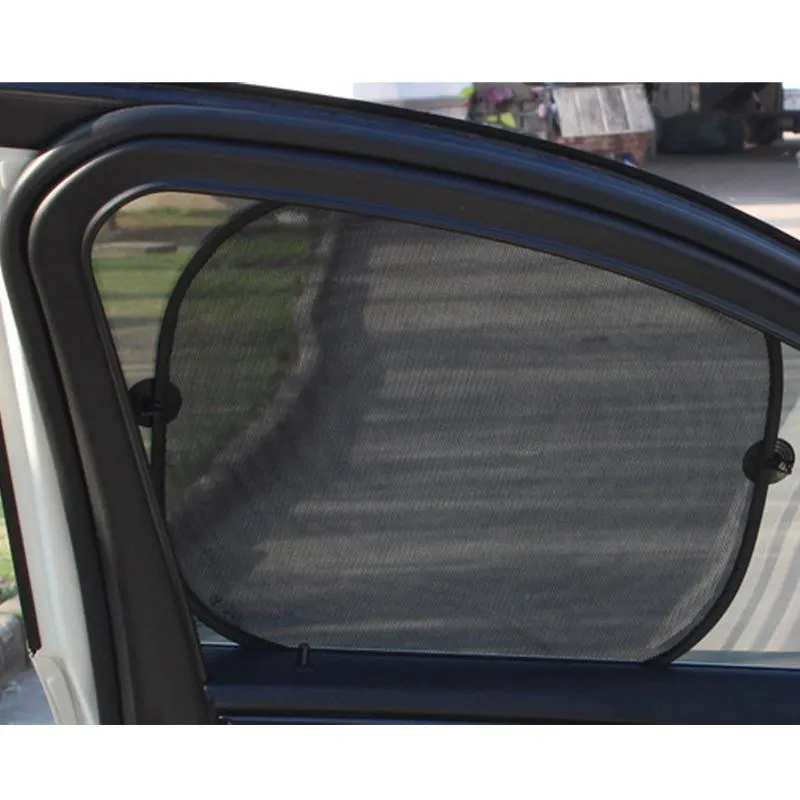 5Pcs/Lot Black Pinstripe Mesh Sun Visor Set Window Screen Sunshade Car Cover Solar UV Protection 3D Photocatalyst Mesh Cloth New