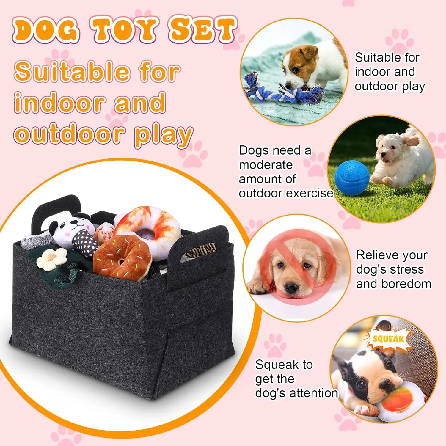 Abbylike 50 Pcs Puppy Starter Kit for Small Dogs Essentials Includes Leash, Bowls, Teeth Brushes, Water Bottle, and More Puppy Accessories for Dogs Welcome Gift Supplies(Black)