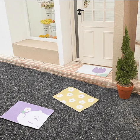 Adorable Flowers Cat Litter Mat