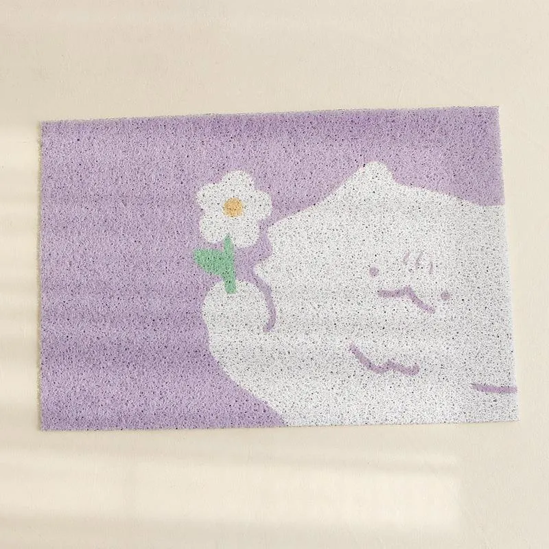 Adorable Flowers Cat Litter Mat