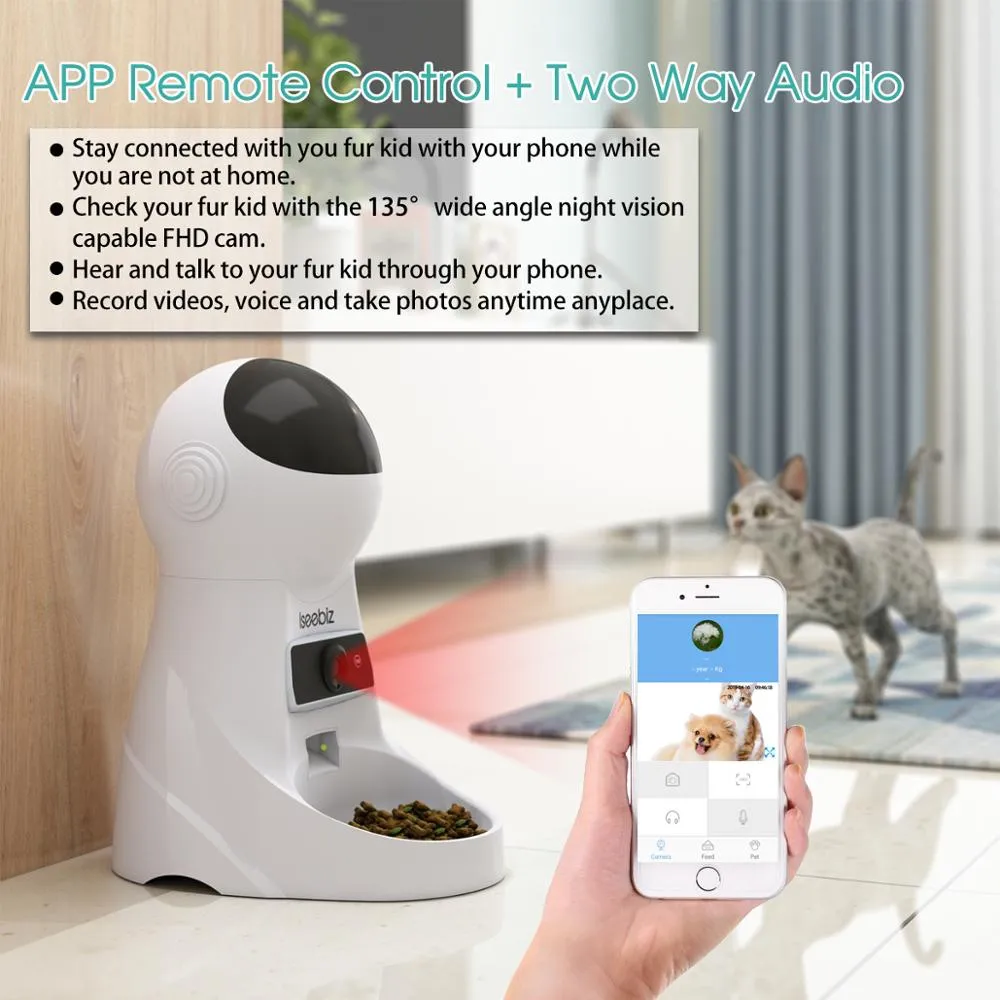Alimentador de Pets Automático / Também pode ser controlado pelo App
