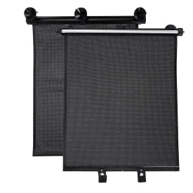CAMTOA Winsall Auto Sun Shade - Car Sun Shade with 2Pcs Roller Sun Shade for Car Window, Retractable Car Sun Shade for Block Sun Glare and Heat