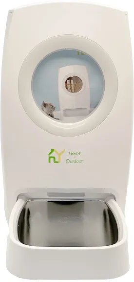 Cat Feeder Time Smart Pet Feeder with Stainless Steel Food Bowl for Dry Food Auto Dogs and Cats Food Dispenser with Portion Control, Voice Recorder