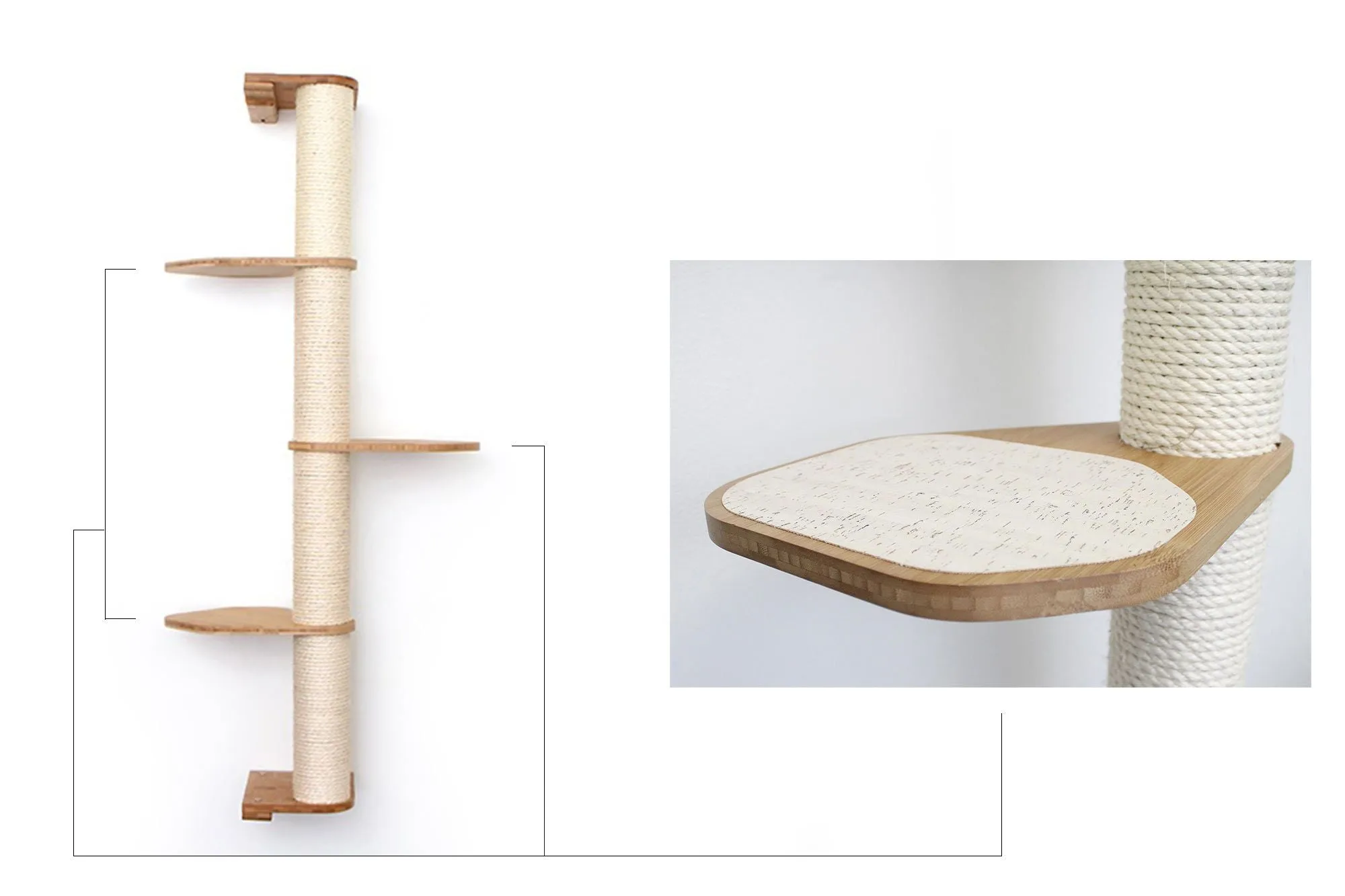 Cat Scratching Pole (Wall-Mounted)