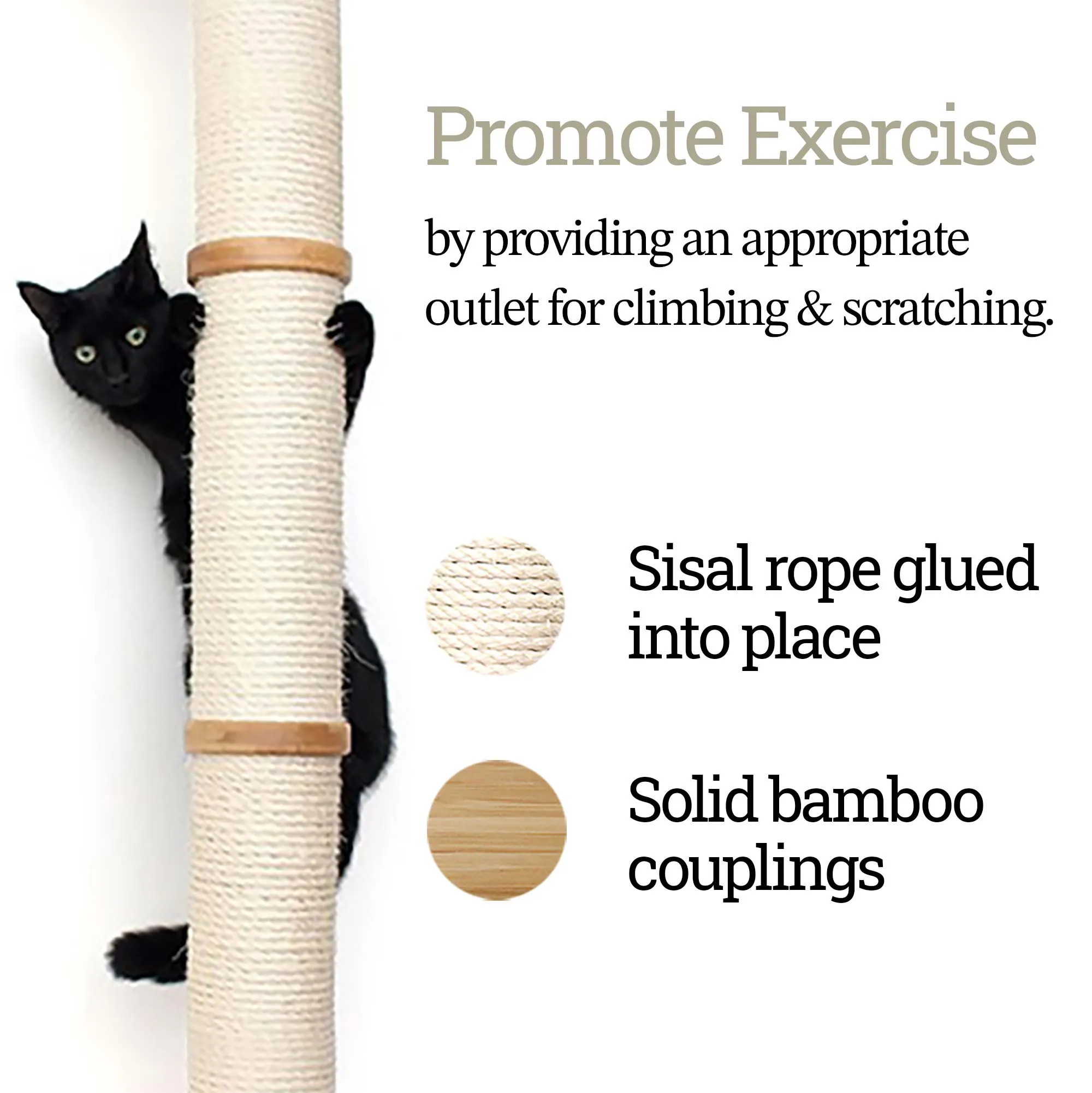 Cat Scratching Pole (Wall-Mounted)