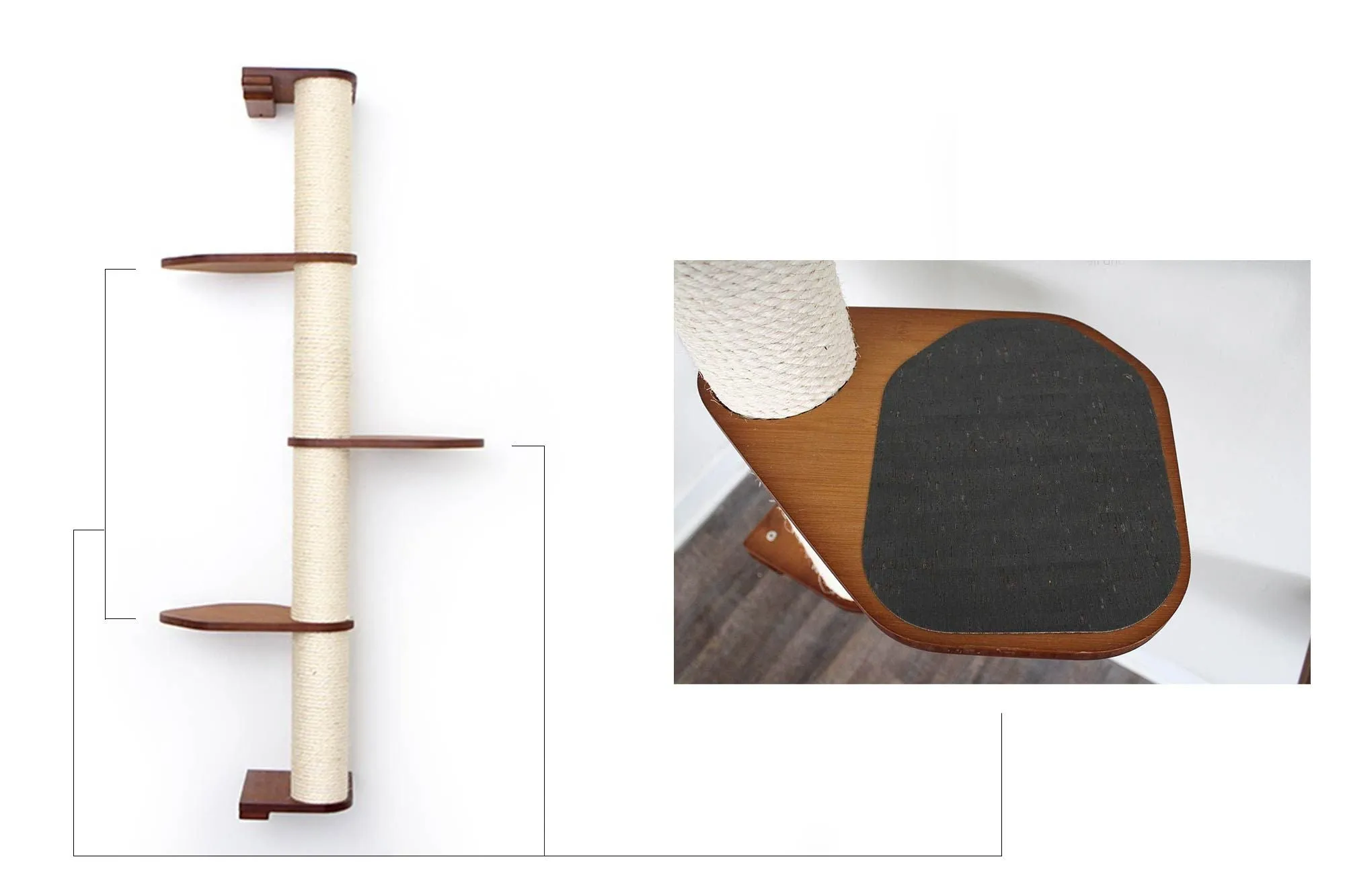 Cat Scratching Pole (Wall-Mounted)