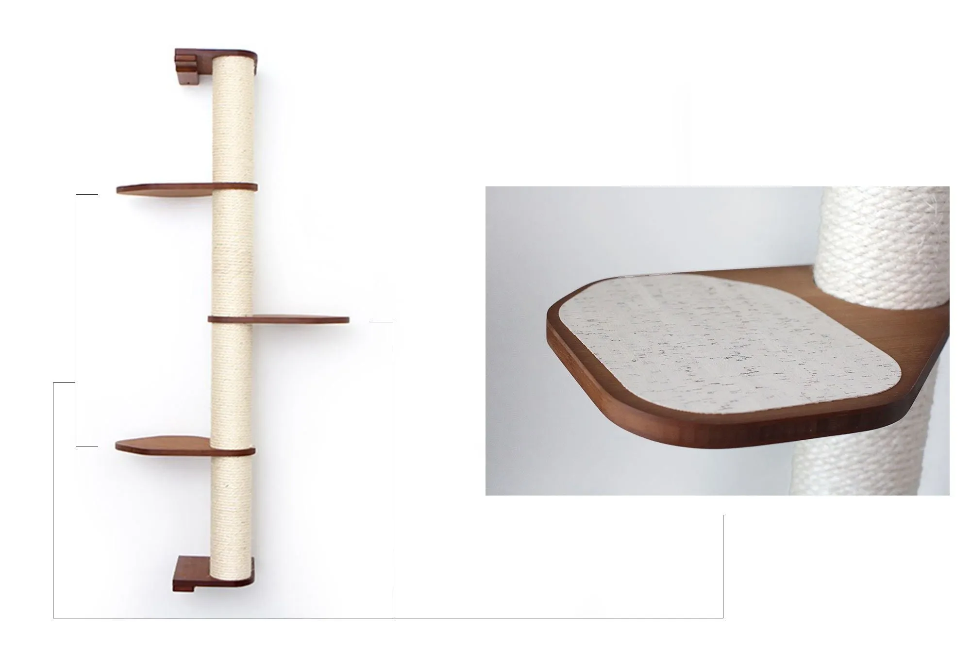 Cat Scratching Pole (Wall-Mounted)