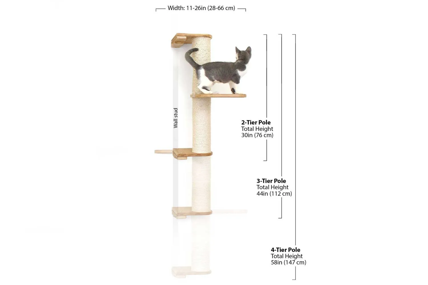 Cat Scratching Pole (Wall-Mounted)