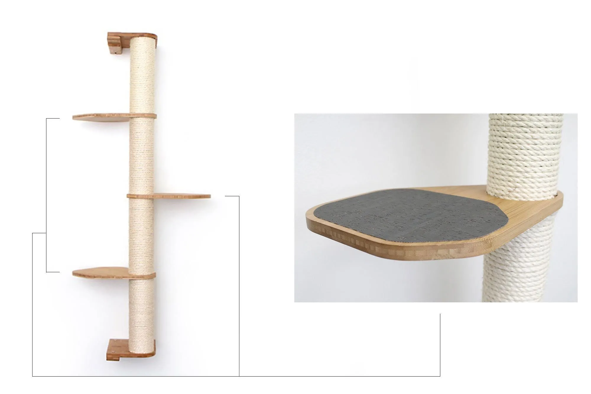 Cat Scratching Pole (Wall-Mounted)