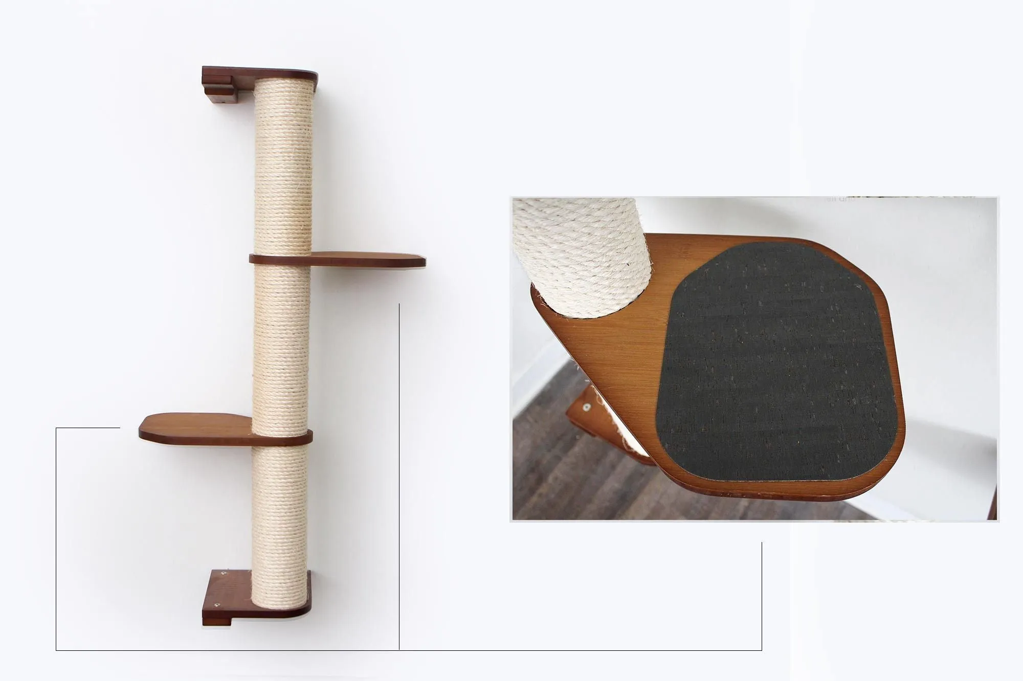Cat Scratching Pole (Wall-Mounted)