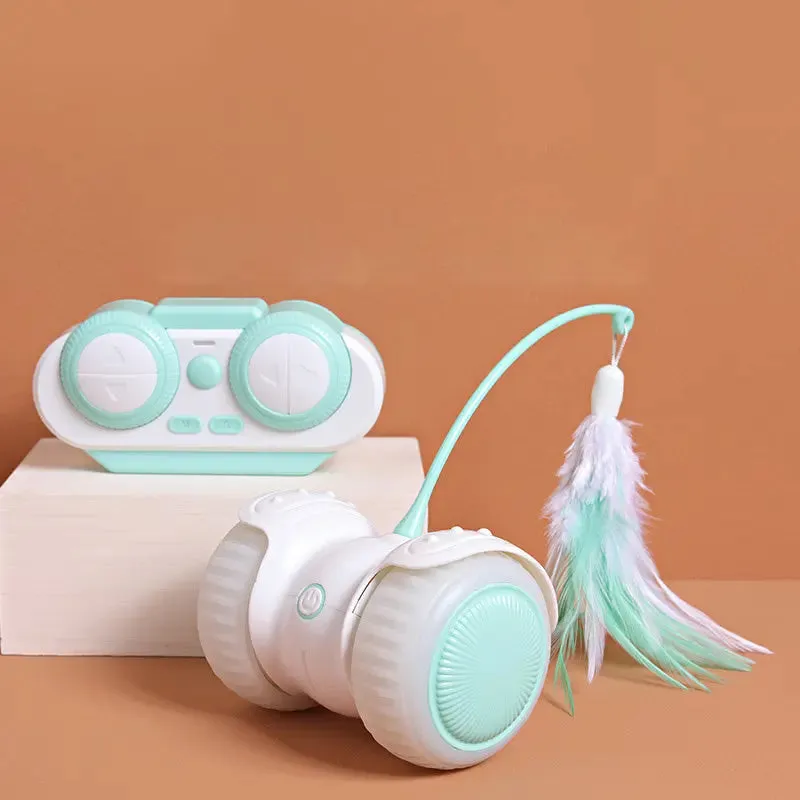 Cat Toys USB Charging Remote Control Feather Smart Electric Balance Car