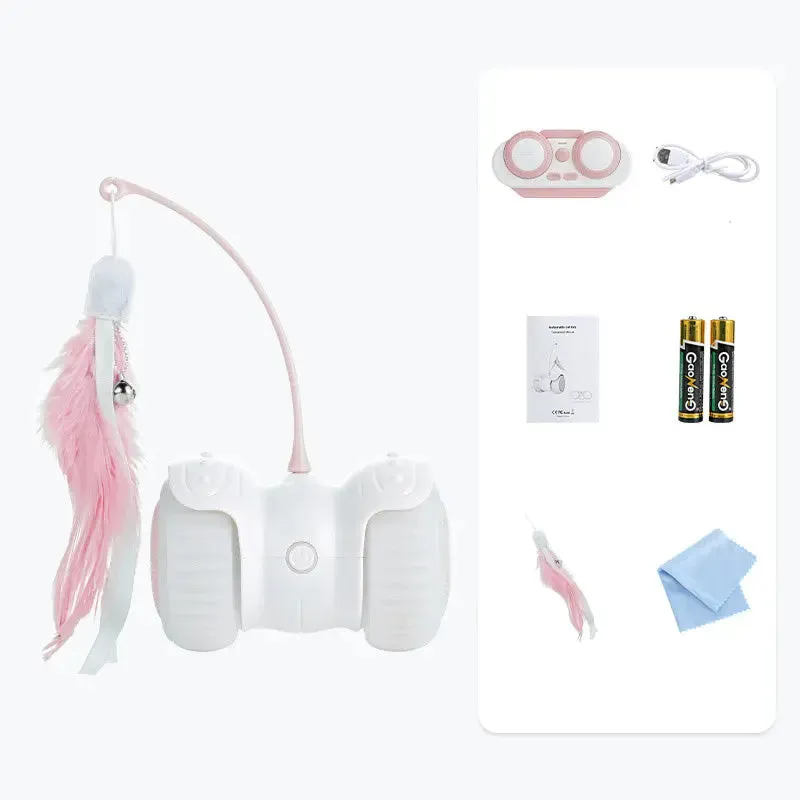 Cat Toys USB Charging Remote Control Feather Smart Electric Balance Car