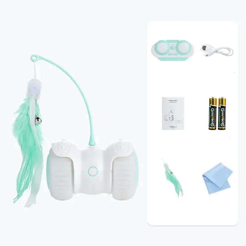 Cat Toys USB Charging Remote Control Feather Smart Electric Balance Car