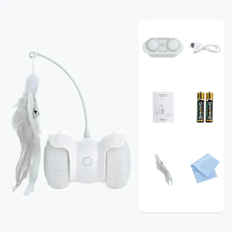 Cat Toys USB Charging Remote Control Feather Smart Electric Balance Car