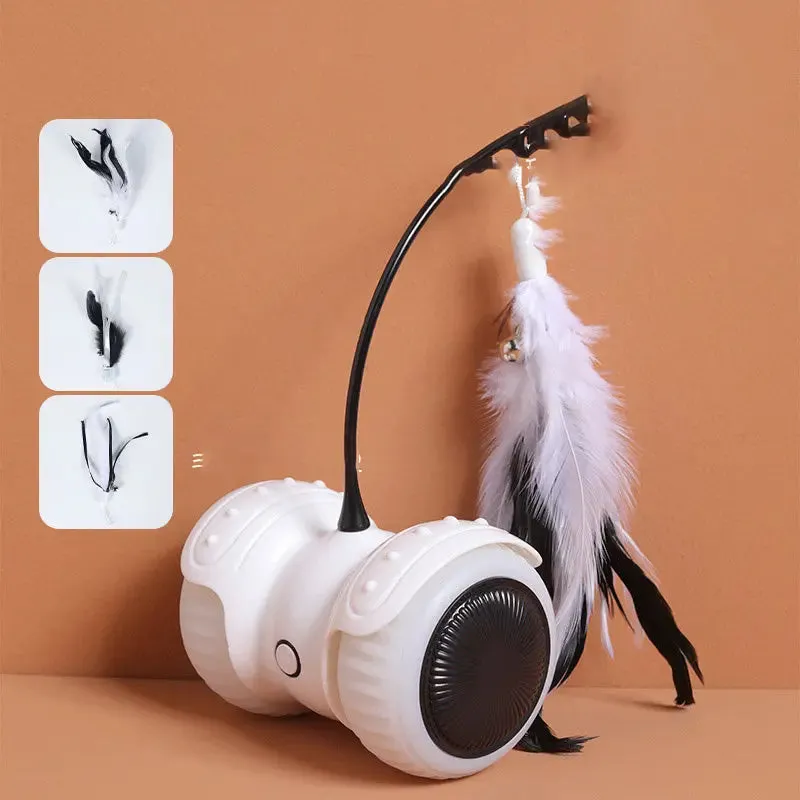 Cat Toys USB Charging Remote Control Feather Smart Electric Balance Car