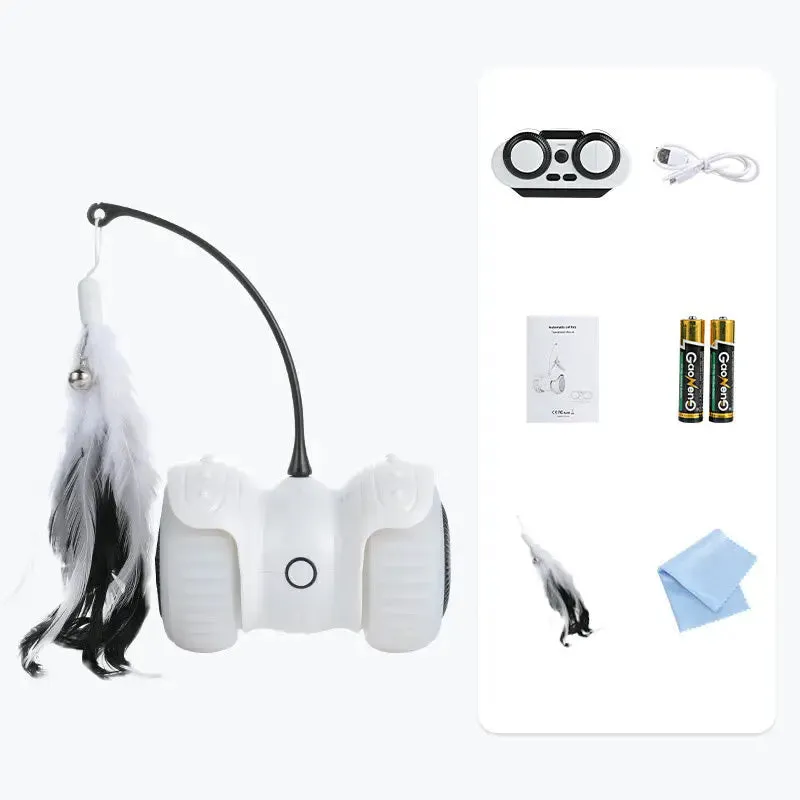 Cat Toys USB Charging Remote Control Feather Smart Electric Balance Car