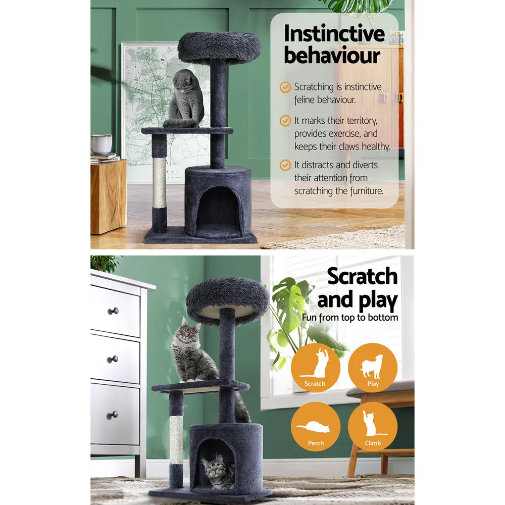 Cat Tree Scratching Post Tower Condo House, Grey, 94cm