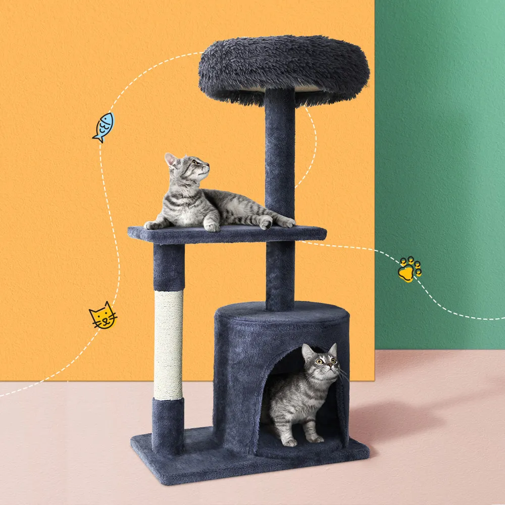 Cat Tree Scratching Post Tower Condo House, Grey, 94cm