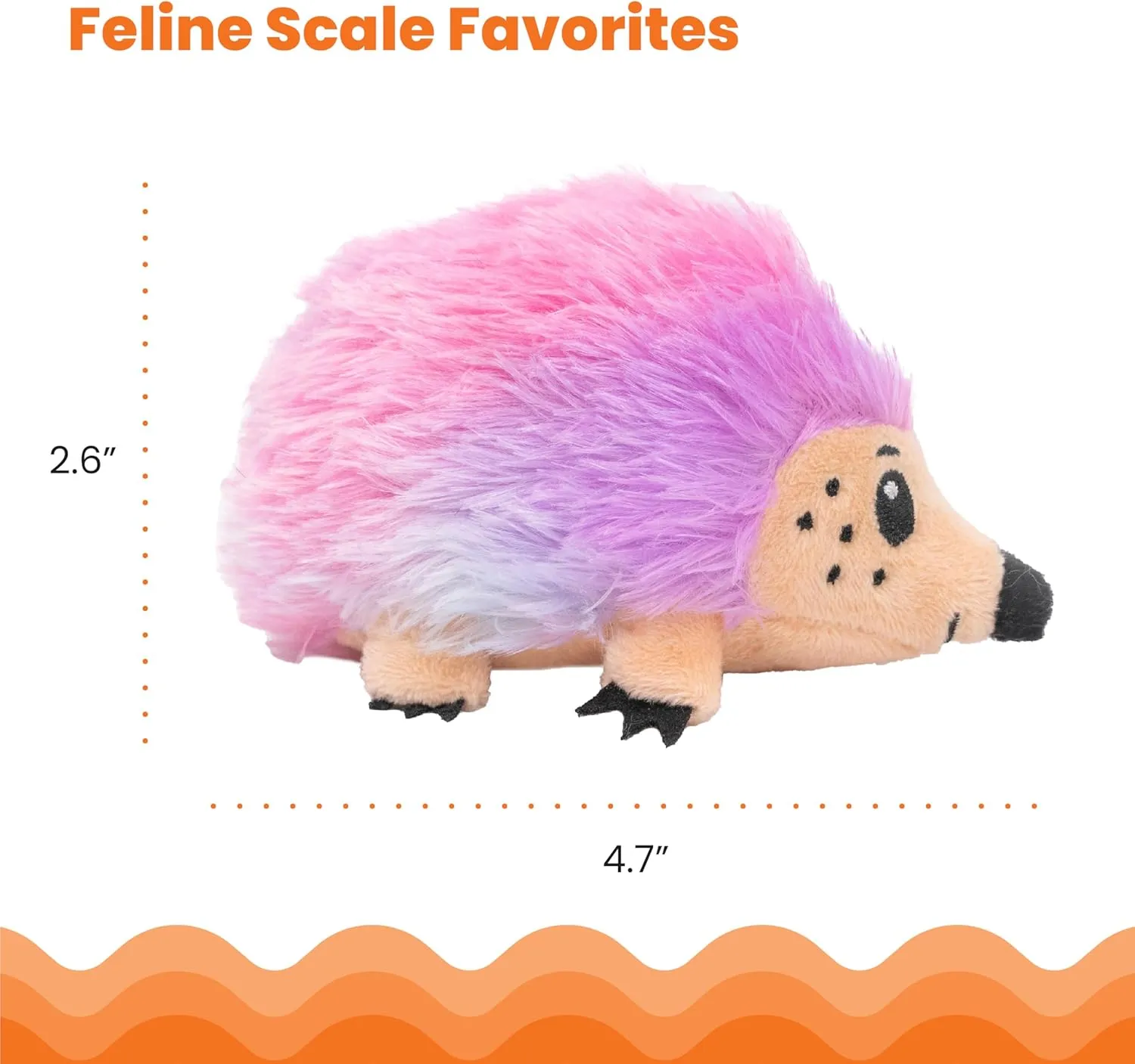 Catstages Catnip Plushies Hedgehog  Interactive Plush Catnip Toy for Batting, Kicking, Chasing & Cuddling