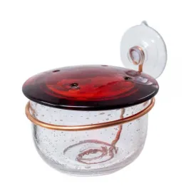 Copper Hummingbird Window Feeder