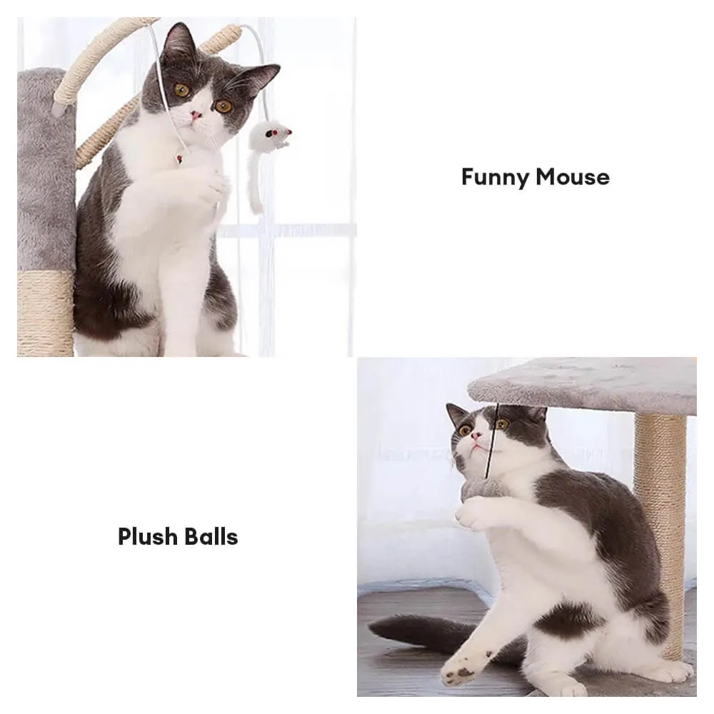 Cozy and Fun Scratch-Resistant Sisal Multi-Level Cat Tree