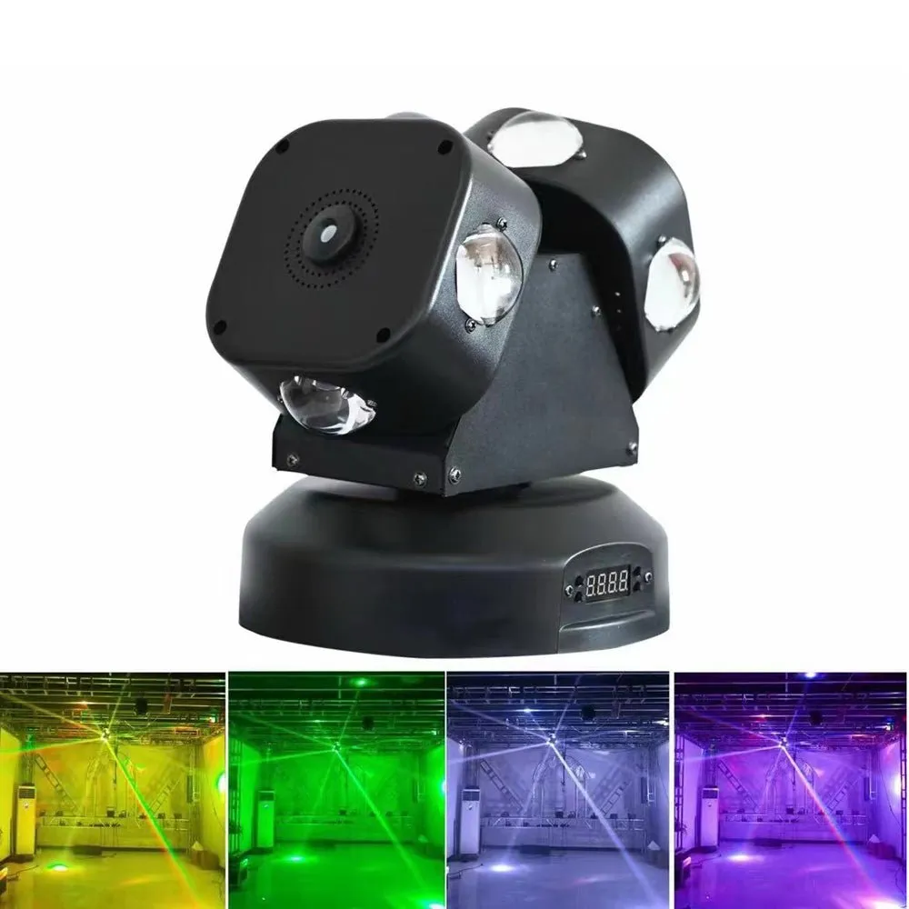 CRONY Double-ended ball rolling LED With laser 8X10W RGBW 4in1 LED Moving Head Beam Light Rotation Double Arms beam light For DJ Party