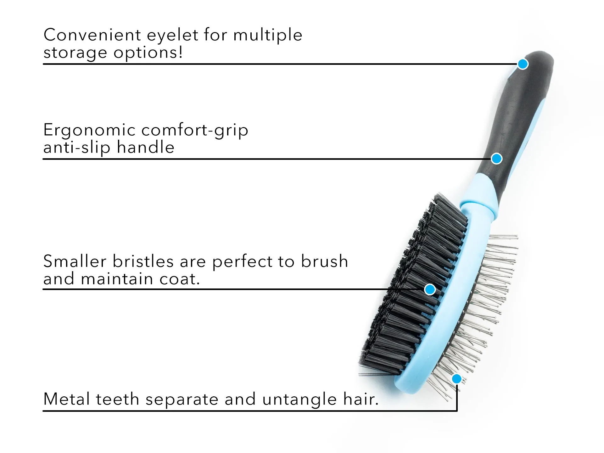 CuteNfuzzy Double Sided Pet Grooming Brush