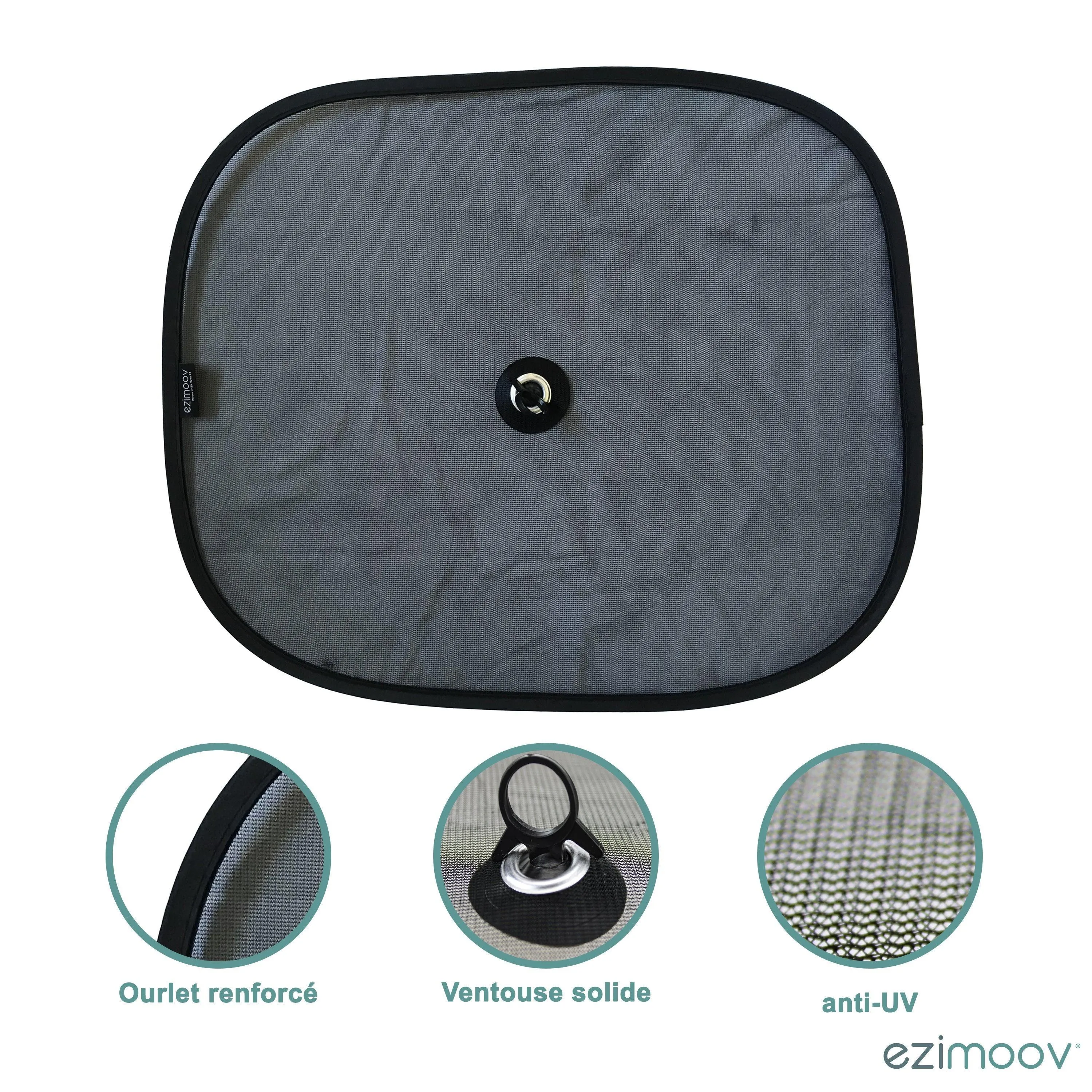 EZIMOOV Car Sun Shade with Window Suction Cup x2
