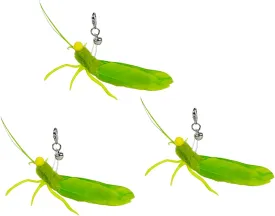 Feather Toys, 3 Pcs Simulation Insects Grasshopper Refills, Cat Toys Replacement Feathers for Cat Kitten Wand.