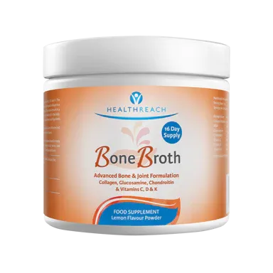 HealthReach Bone Broth Powder Lemon 16 Day Supply