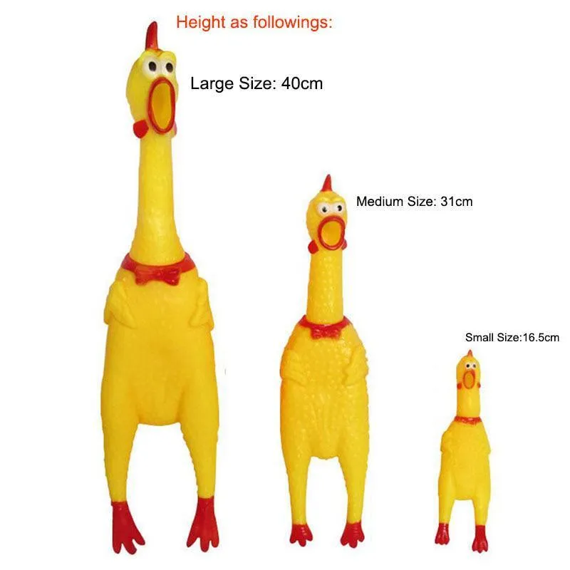 Hot Sell Screaming Chicken Pets Dog Toys Squeeze Squeaky Sound Funny Toy Safety Rubber For Dogs Molar Chew Toys