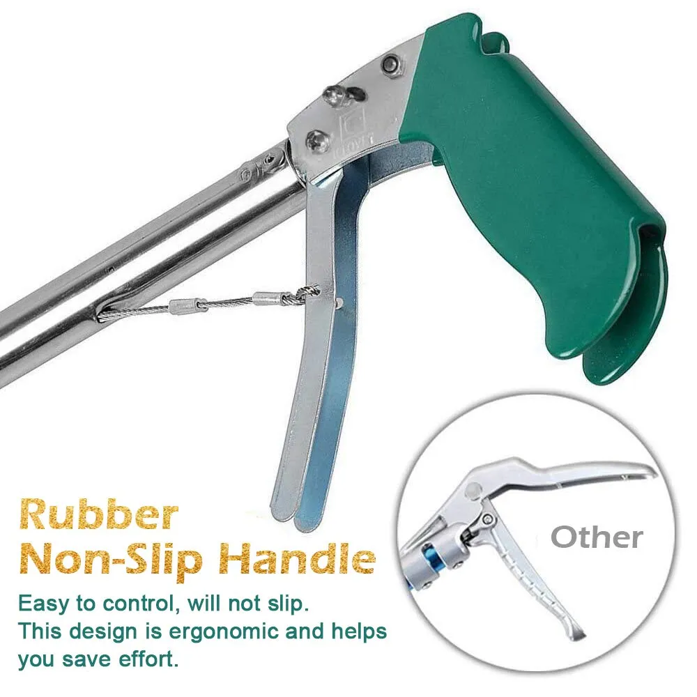 IC ICLOVER Upgrade 60 Inch Extra Long Snake Tongs Professional Heavy Duty Reptile Grabber Rattle Snake Catcher Wide Jaw Handling Tool with Lock, Non-Slip Grip Handle