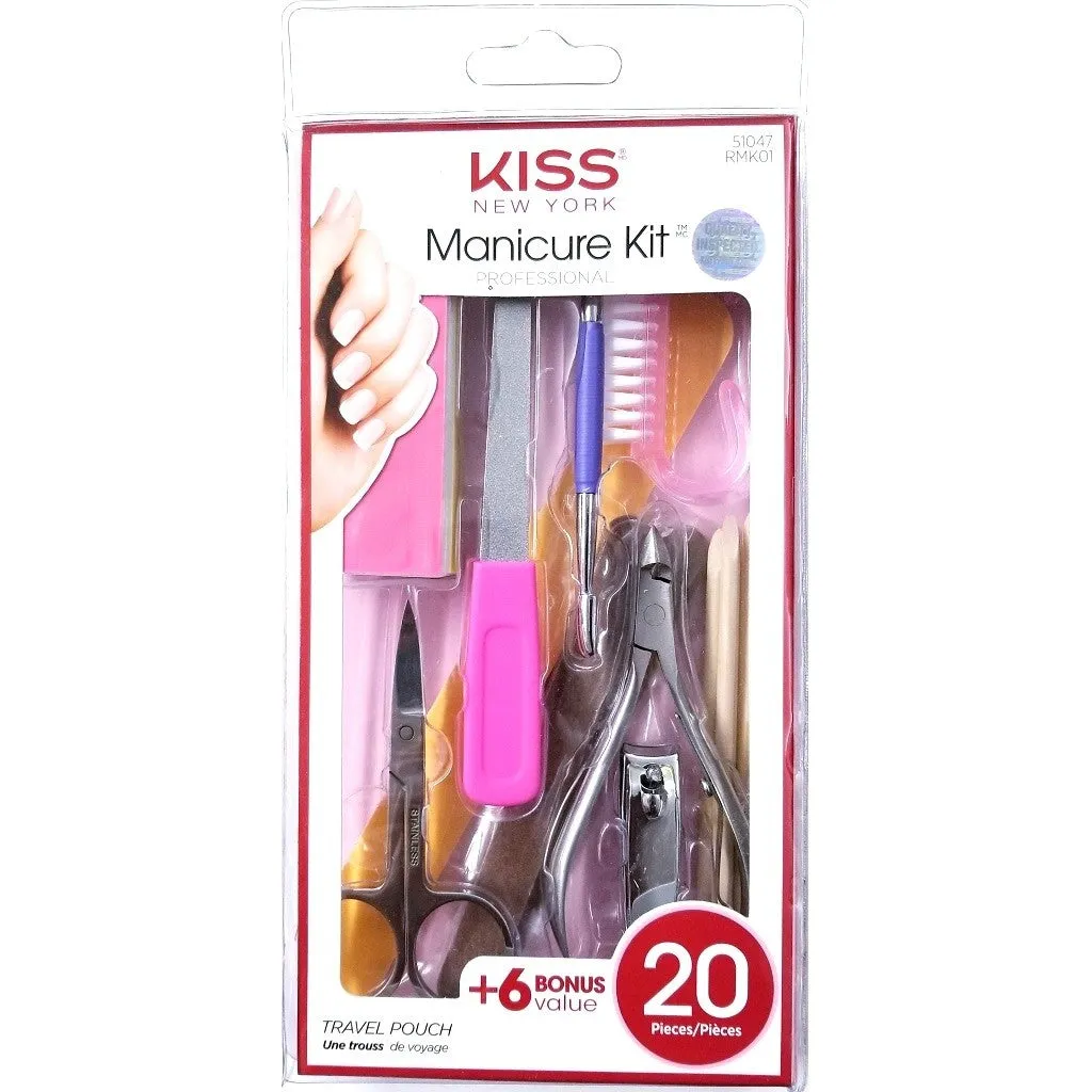 KISS PROFESSIONAL MANICURE 20 PCS KIT # RMK01