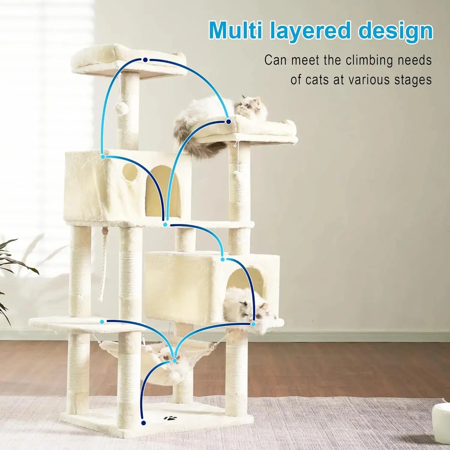 Large cat tree Multi-Level Cat Tree Condo Furniture