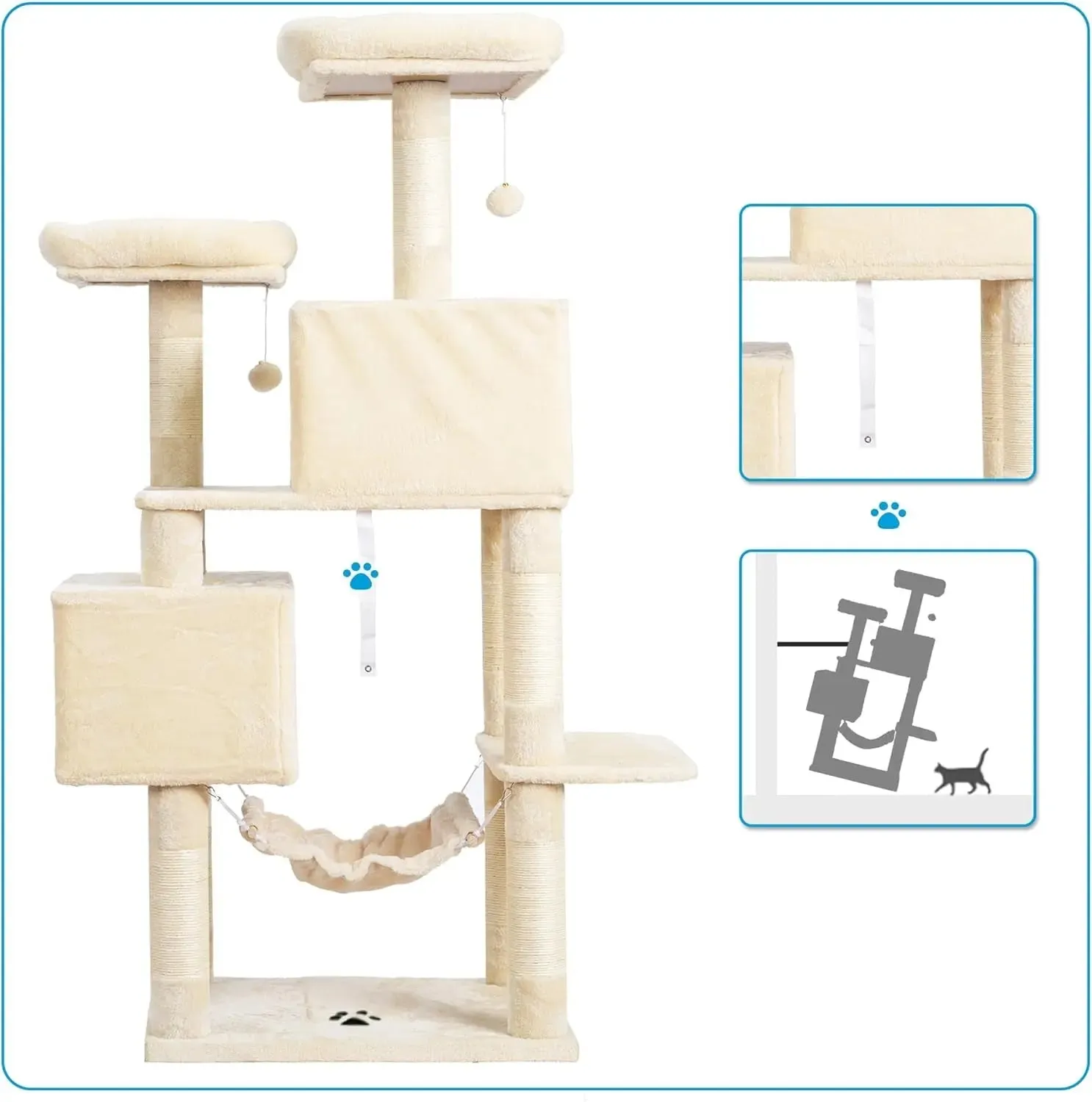 Large cat tree Multi-Level Cat Tree Condo Furniture