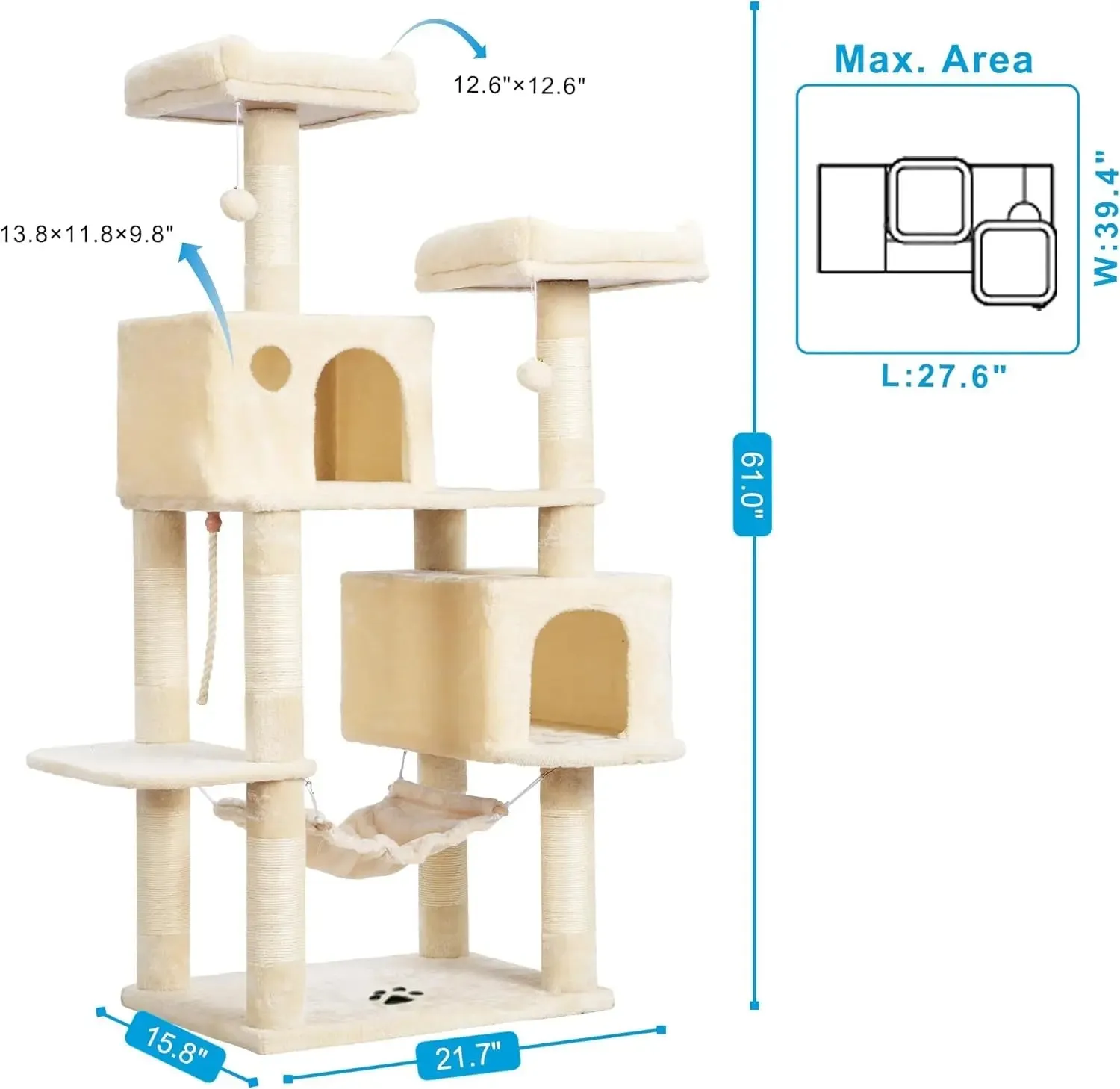 Large cat tree Multi-Level Cat Tree Condo Furniture