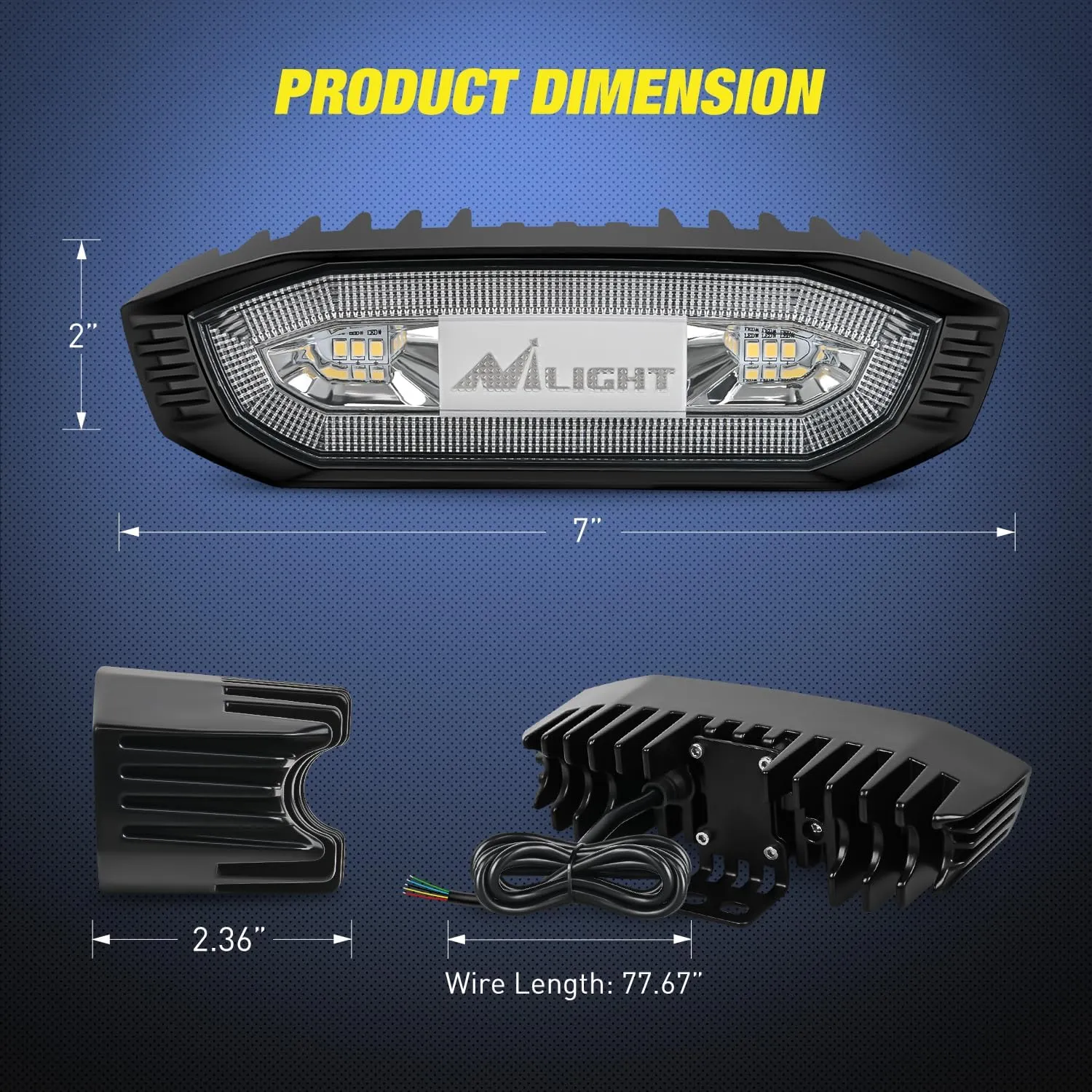 LED Chase Brake Light Universal 1.75in-2.0in Roll Bar Mount