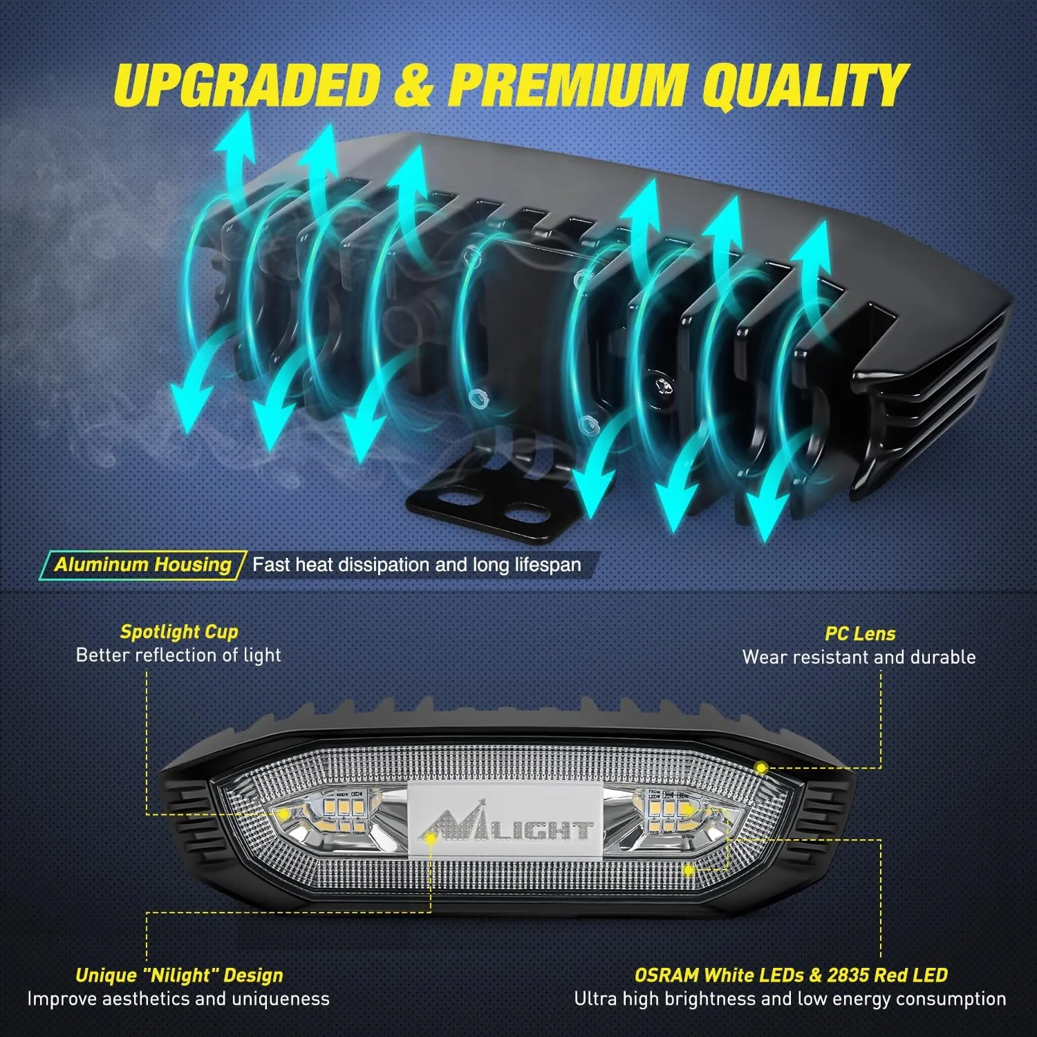 LED Chase Brake Light Universal 1.75in-2.0in Roll Bar Mount