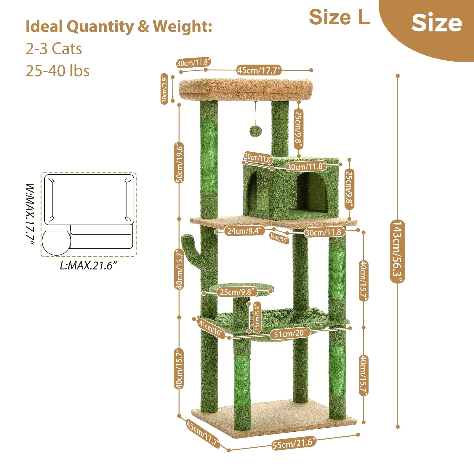Luxury Cat Tree House Tower