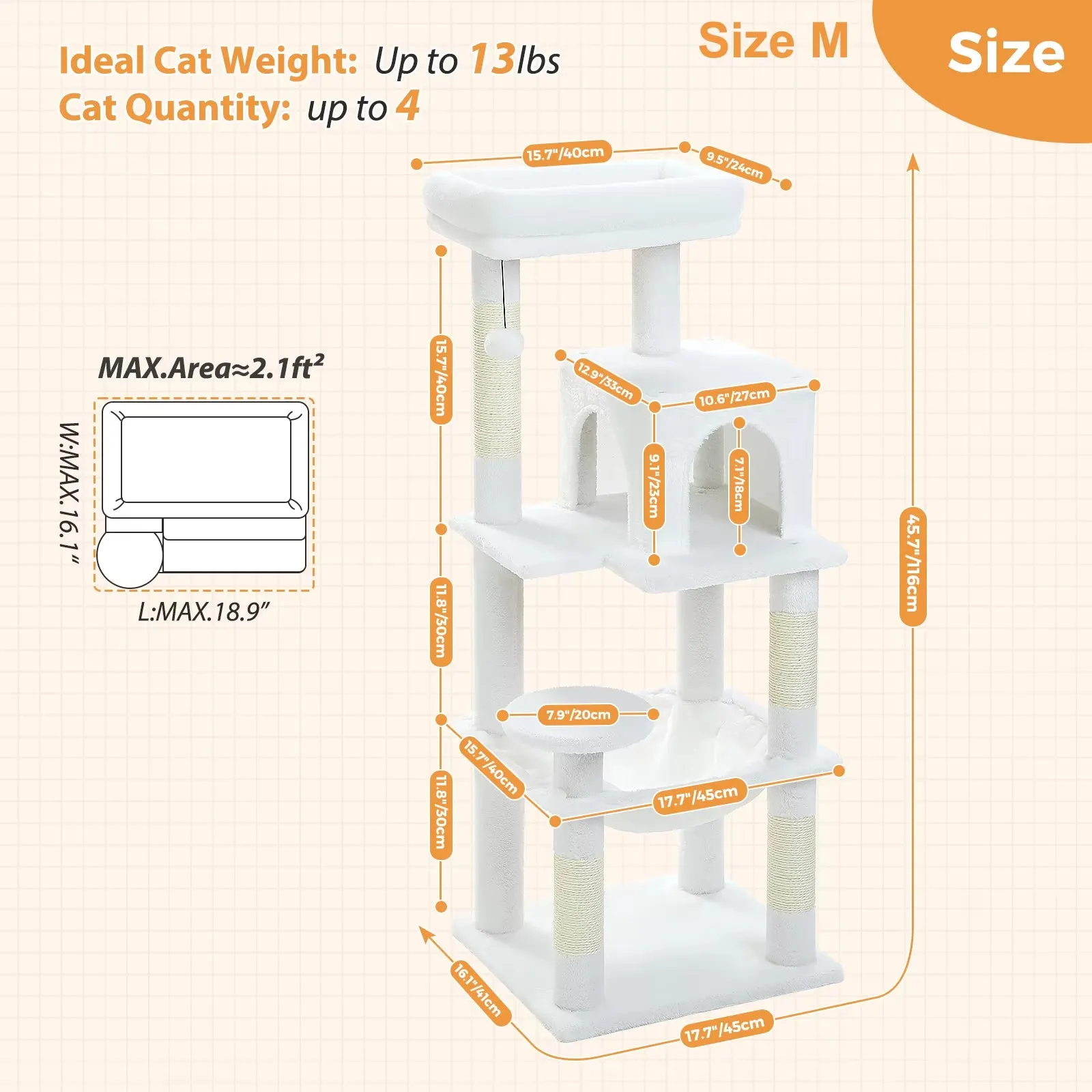 Luxury Cat Tree House Tower