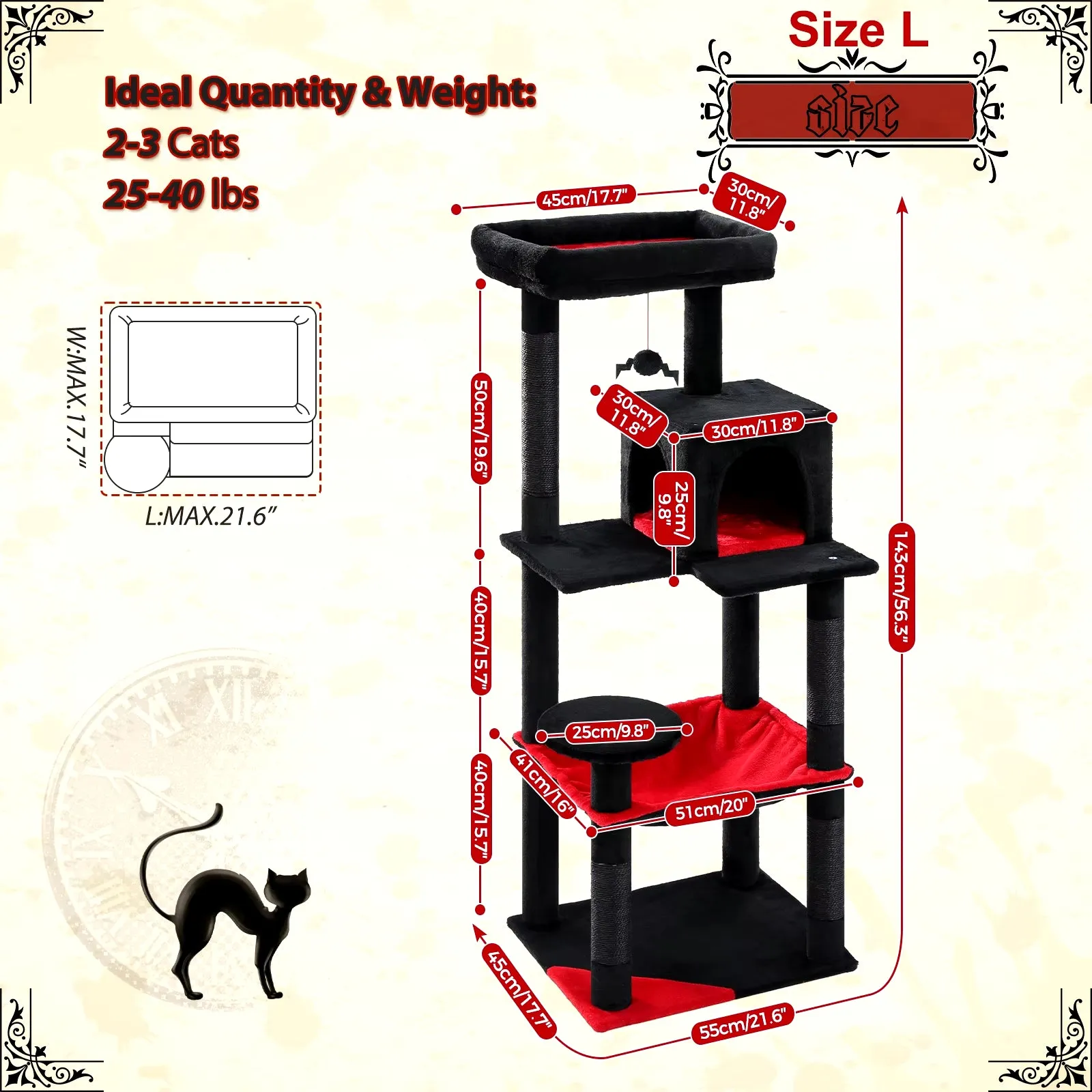 Luxury Cat Tree House Tower