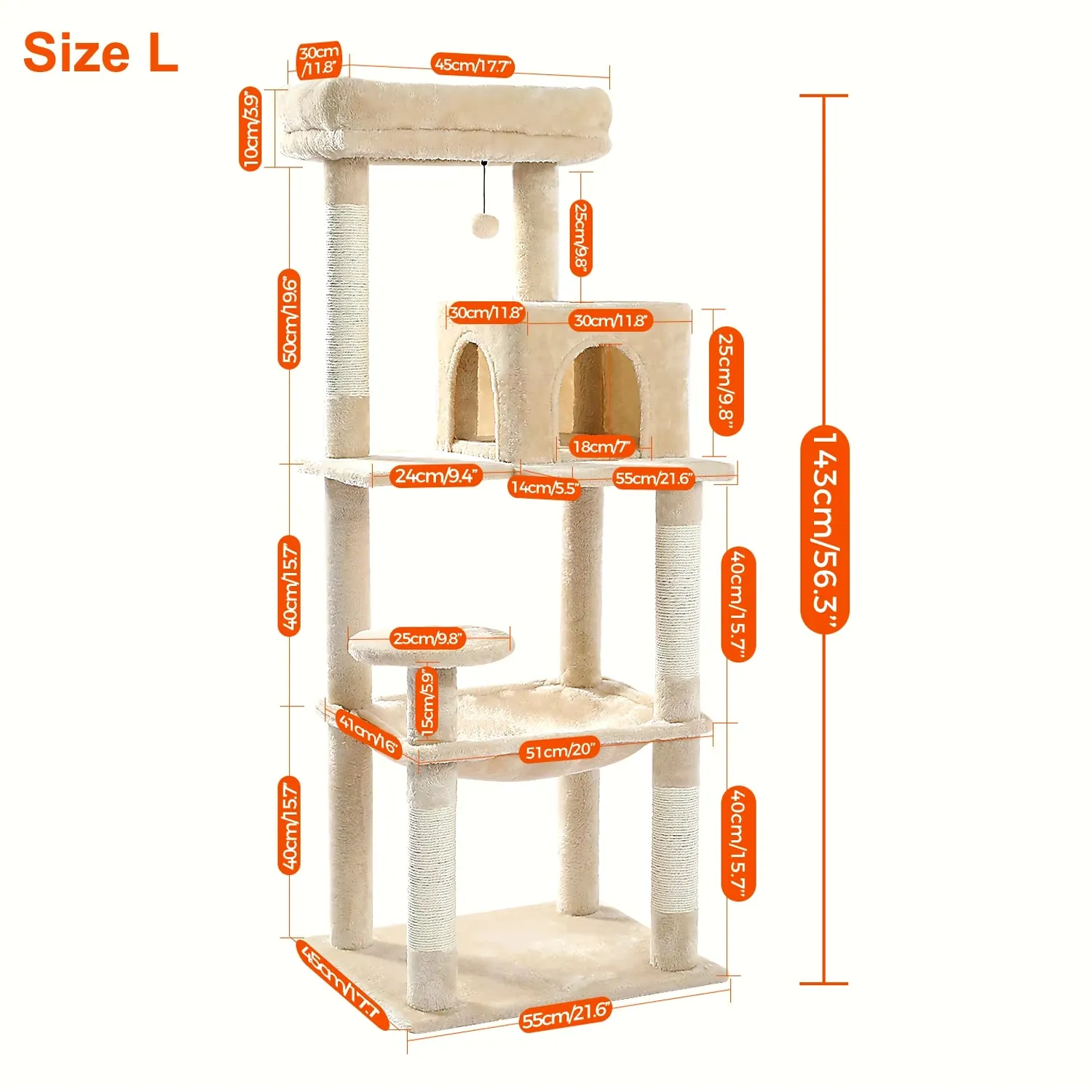 Luxury Cat Tree House Tower