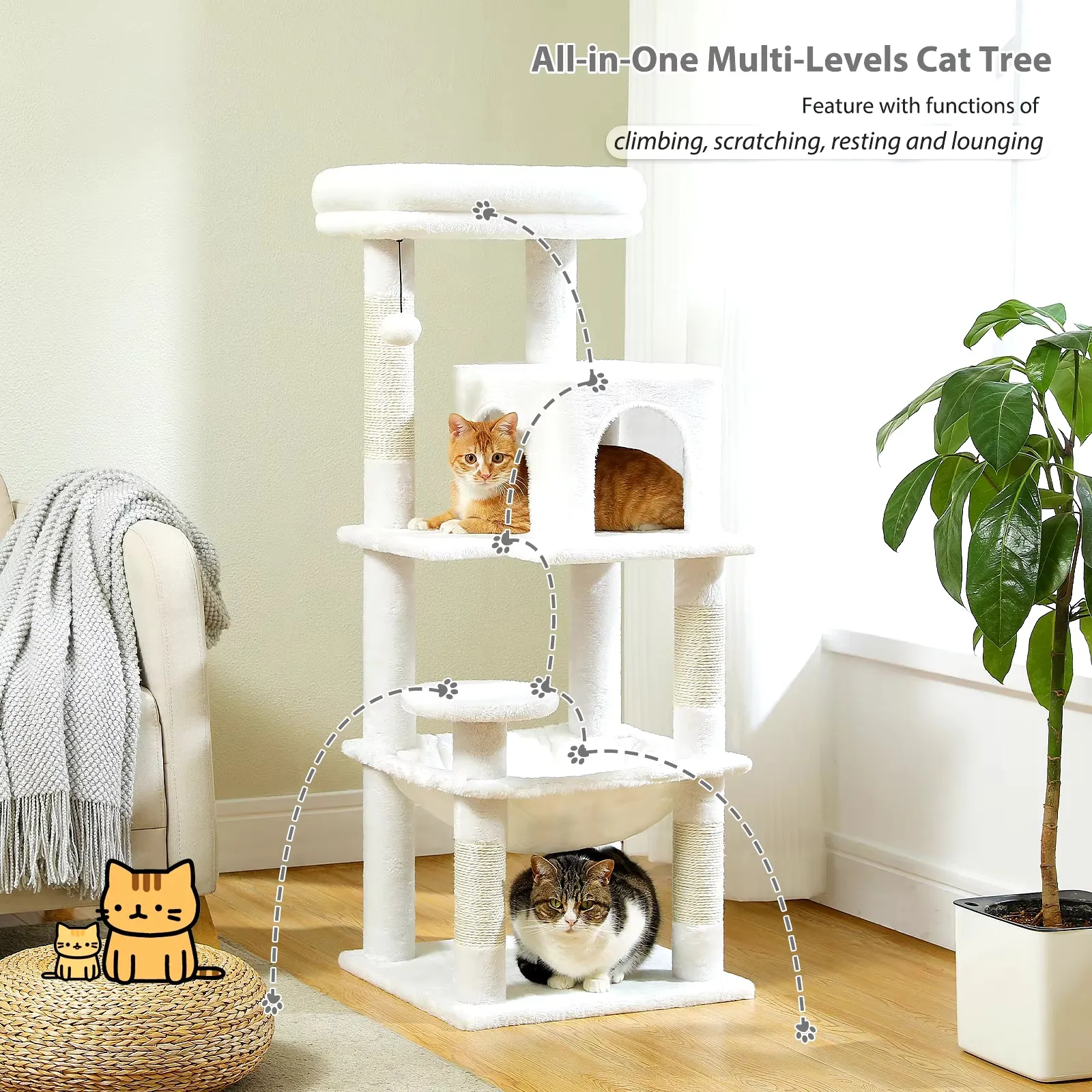 Luxury Cat Tree House Tower