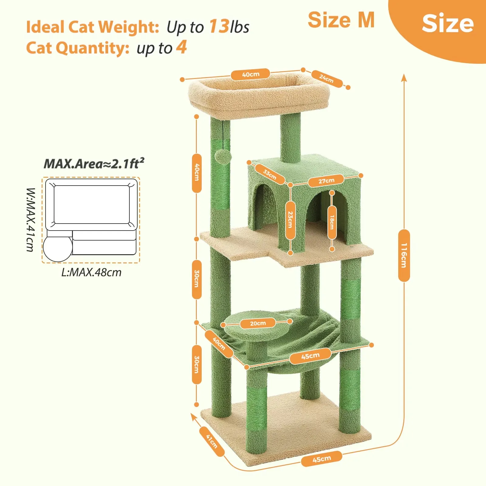 Luxury Cat Tree House Tower