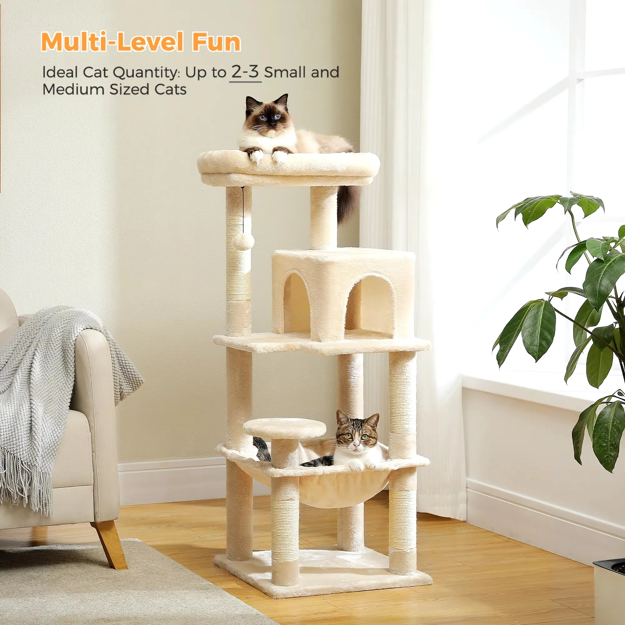 Luxury Cat Tree House Tower