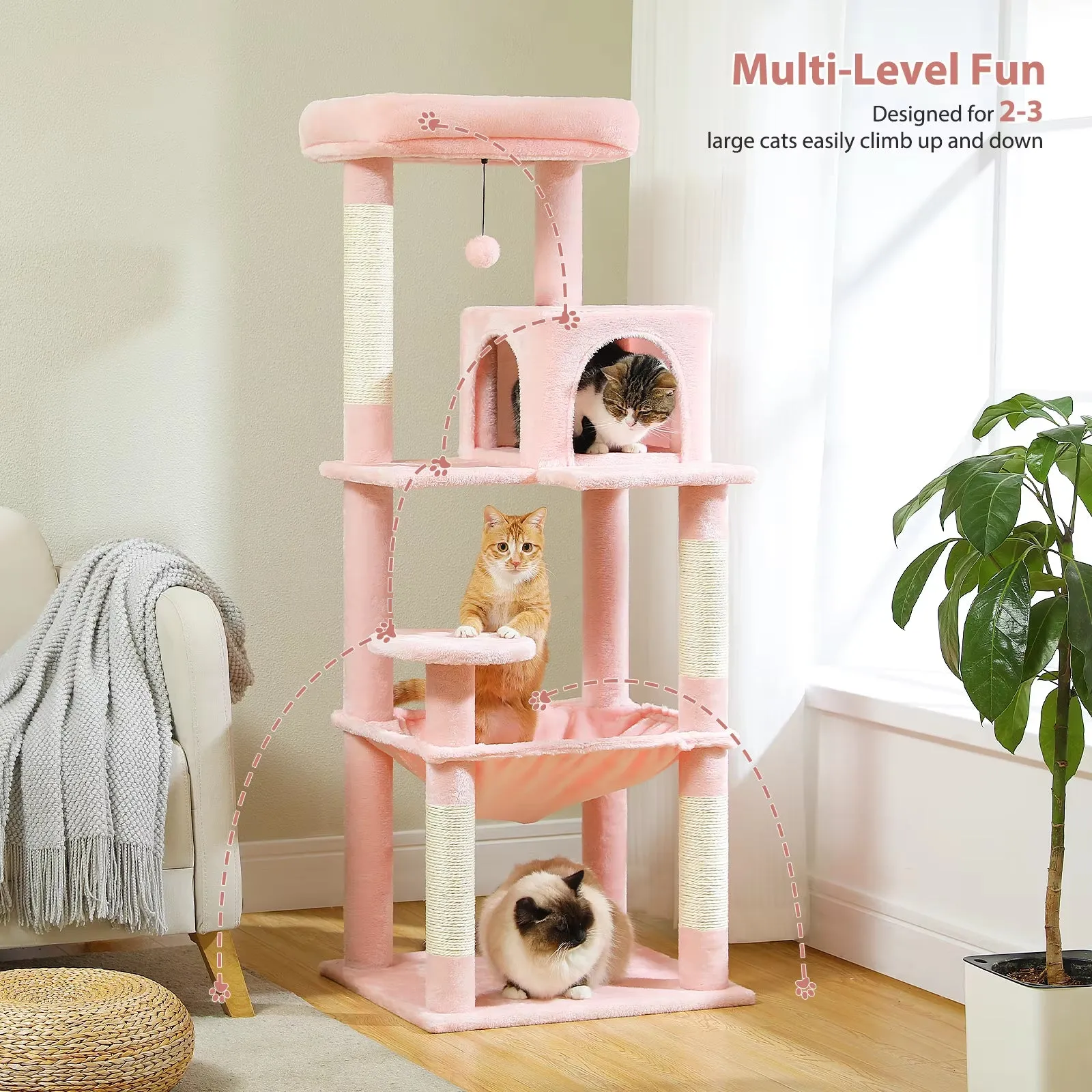 Luxury Cat Tree House Tower